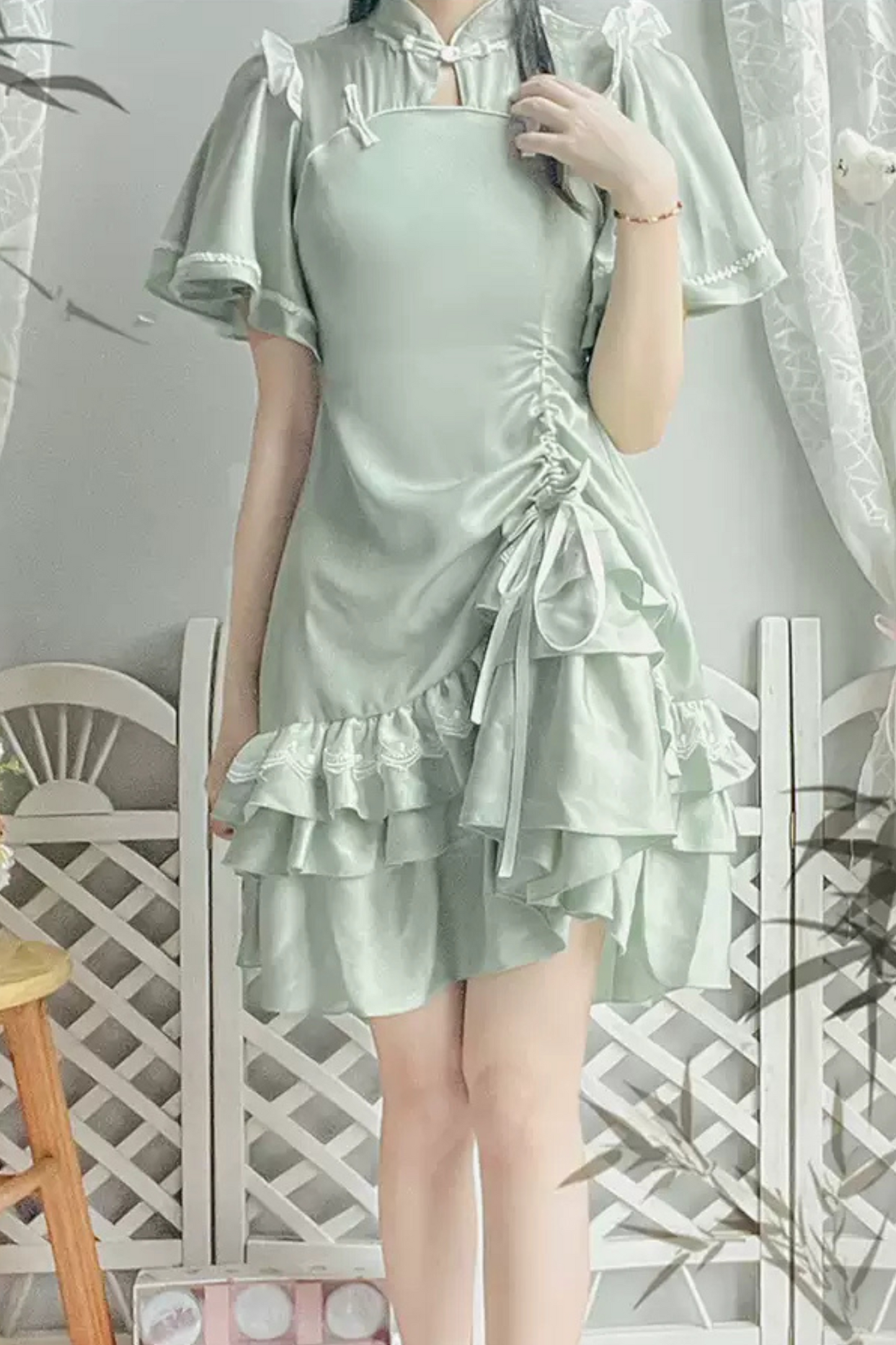 Frill Retro Cheong Dress