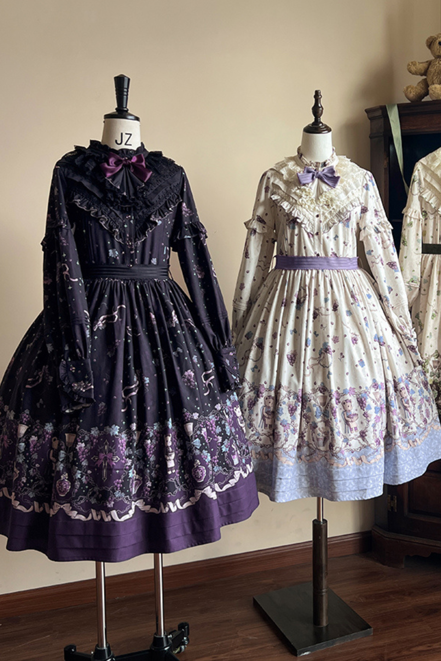 ワイナリーレトロベアロリータドレス