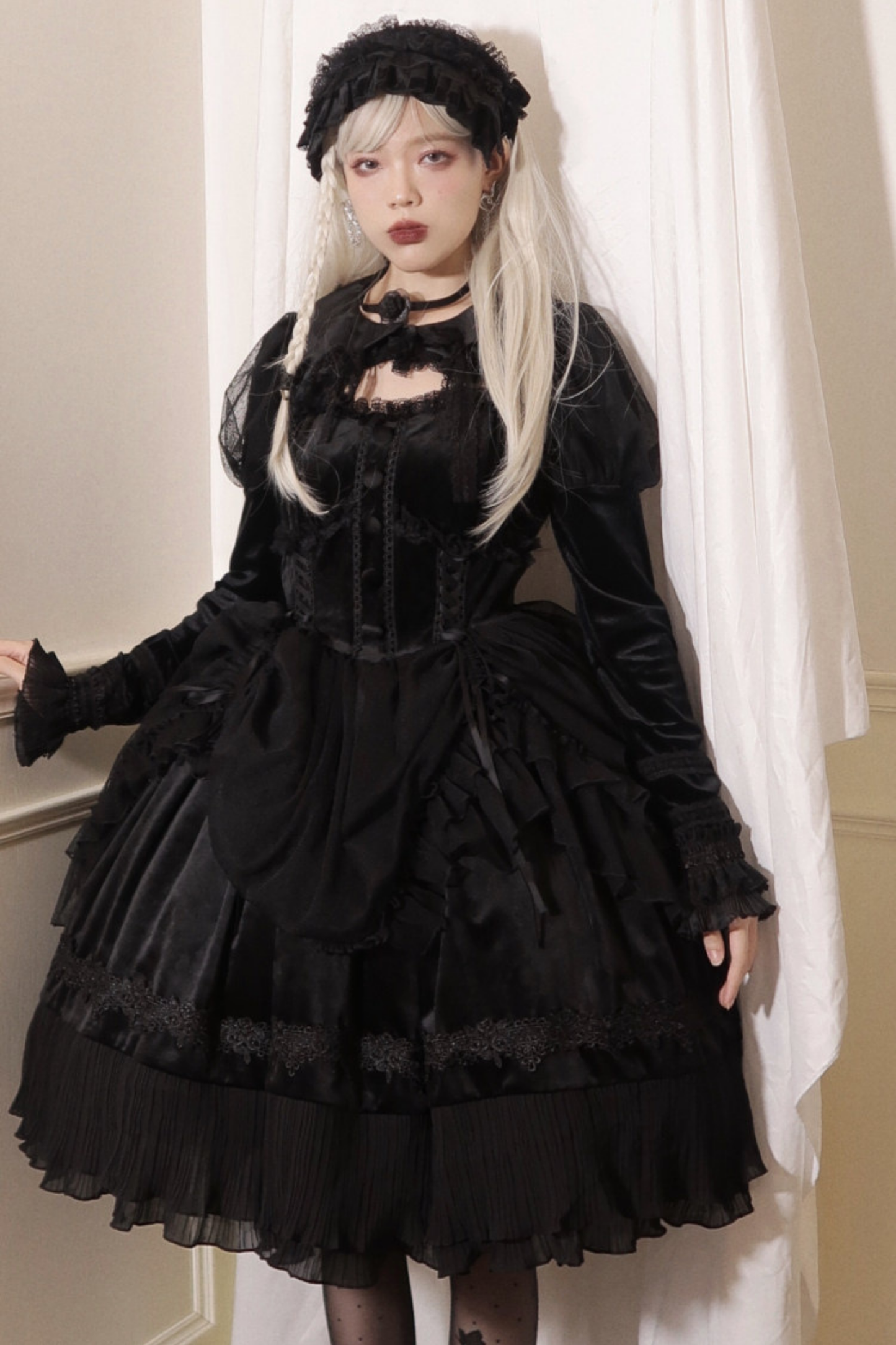 Gothic Chic Doll Lolita Dress + Short Jacket