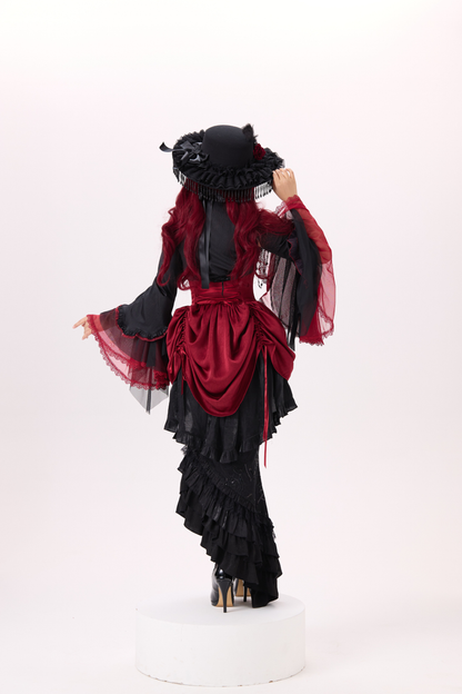 ダークフラワーゴシックロリータセットアップ