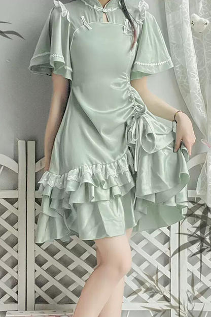 Frill Retro Cheong Dress