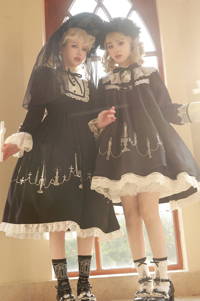 Candlestick Dark Girl Style Design Doll Lolita Dress