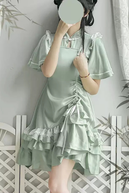 Frill Retro Cheong Dress