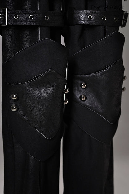 [Pre-order Deadline: June 8] Phantom Knight Dark Gothic Prince Strap Buckle Black Pants