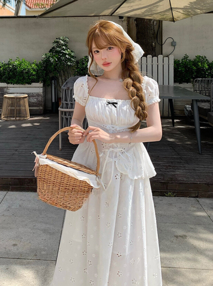 French Antique Pure Cotton Dress