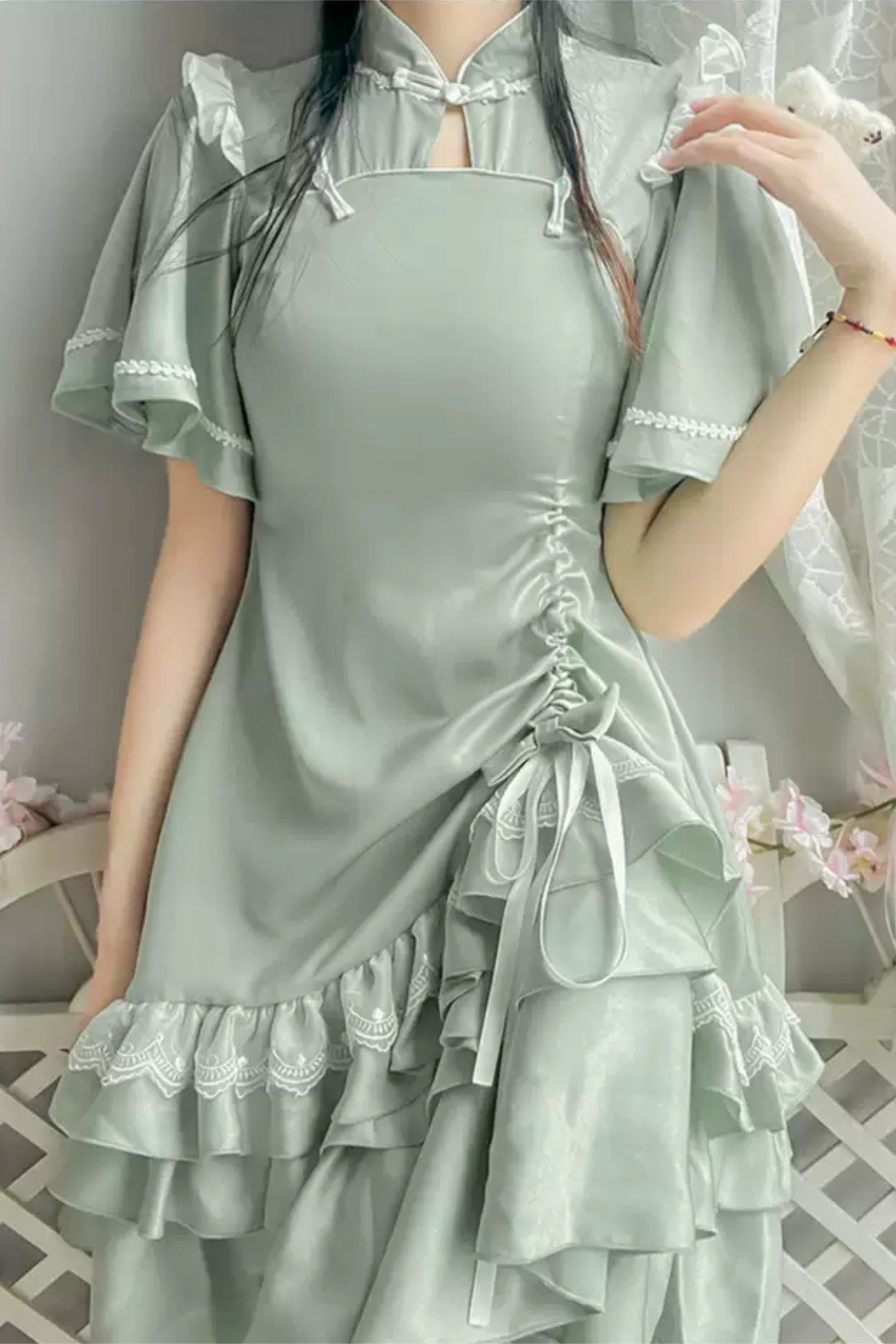 Frill Retro Cheong Dress