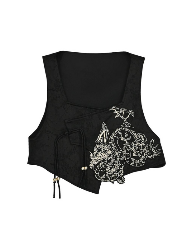 【予約商品】レトロチャイナベスト+シャツ+アシメスカート