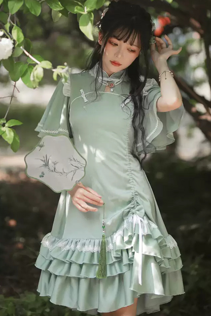 Frill Retro Cheong Dress