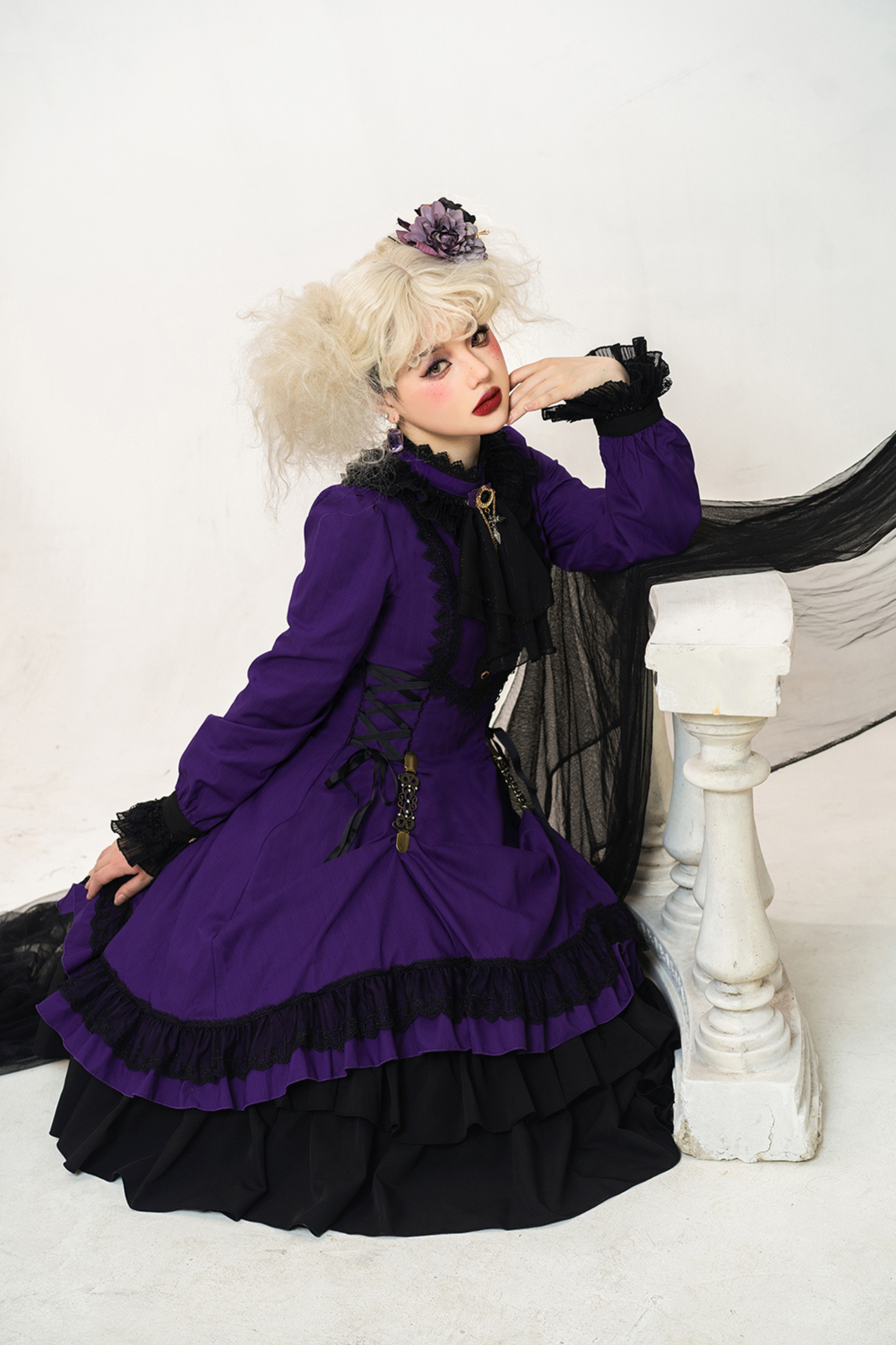 Retro Striped Elegant Gothic Lolita Dress