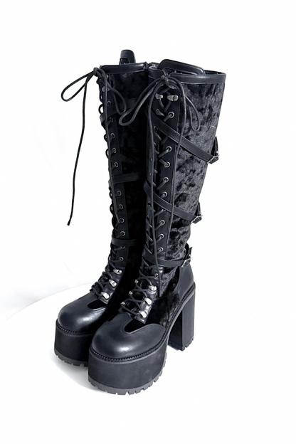 【4月4日予約締切】レースゴシックスエードレースアップブーツ