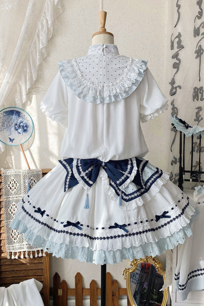 [3월 18일 예약마감] 차이나 드림 원피스 + 점퍼 스커트 + 소매 + 레그 워머 + 머리띠 + 칼라 + 클립 + 리본 + 공주 소매