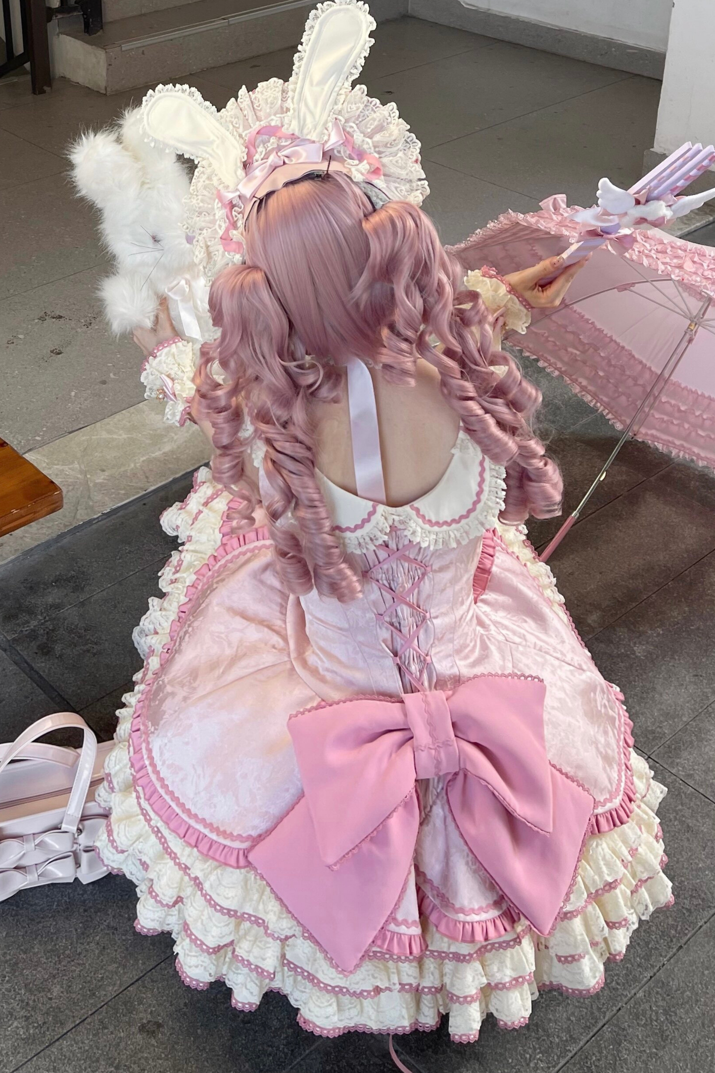 Magical Girl Lolita Dress + Bonnet + Pendant + Sleeves