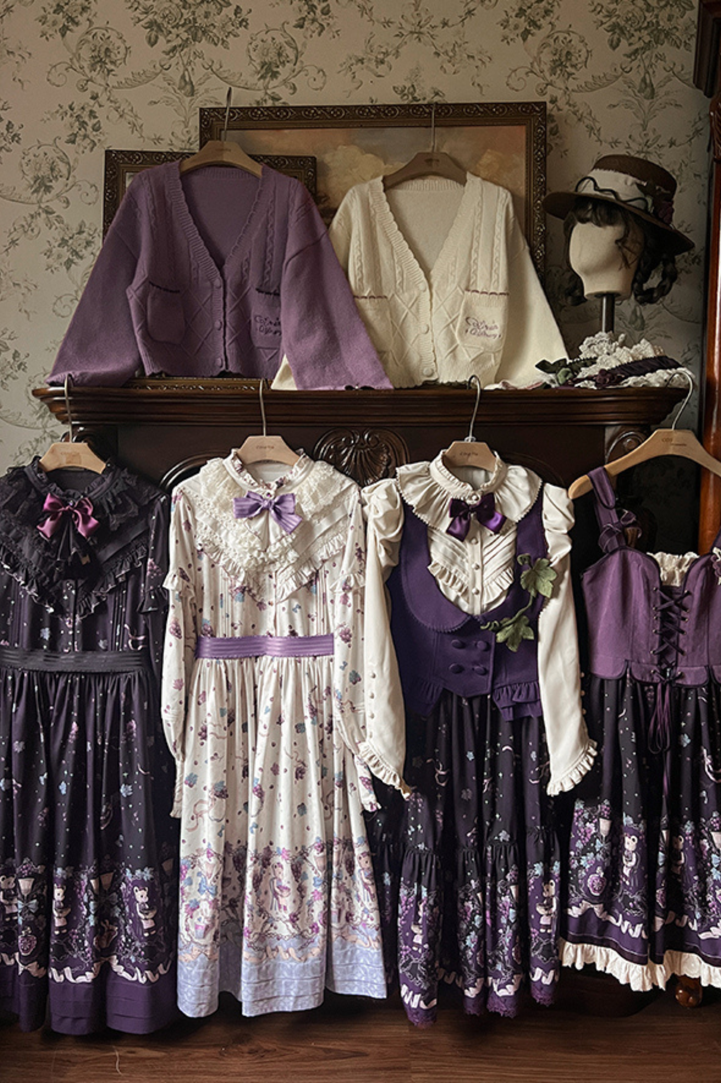 ワイナリーレトロベアロリータドレス