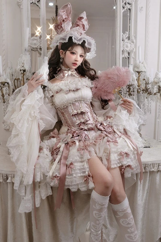 【4月8日予約締切】スウィートロリータバニーレースコルセットドレスセットA/B/C