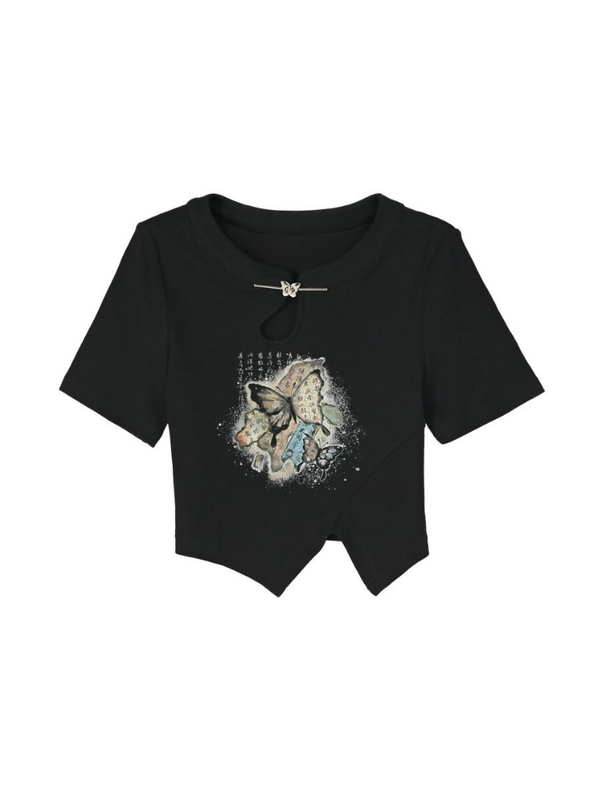 スリットショートオーバーチャイナトップス