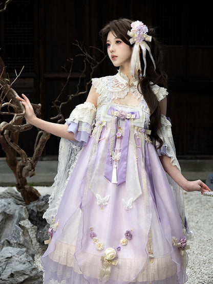 Fairy Floral China Tulle Ribbon Dress