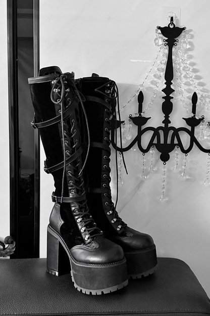 【4月4日予約締切】レースゴシックスエードレースアップブーツ