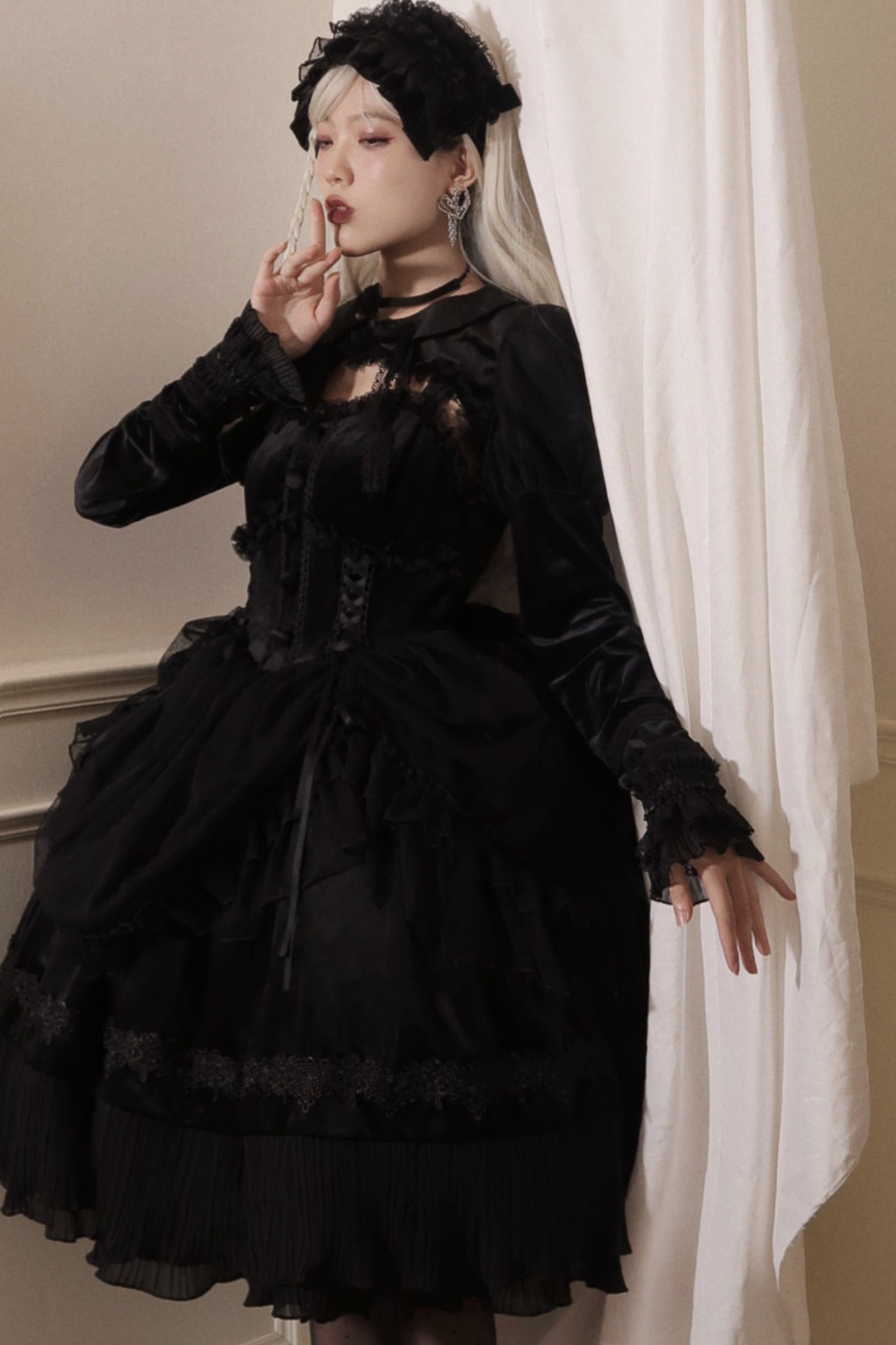 Gothic Chic Doll Lolita Dress + Short Jacket