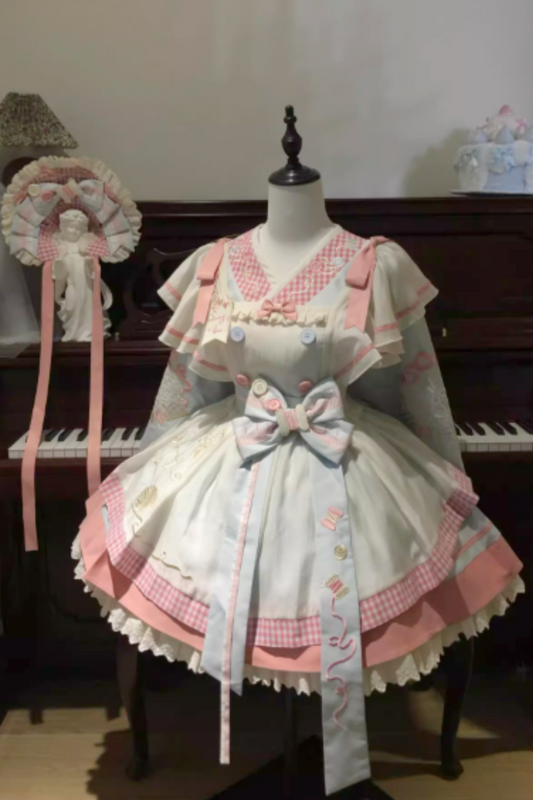 [Deadline for reservations: November 19] China Lolita Embroidery Maid Dress Set + Bonnet