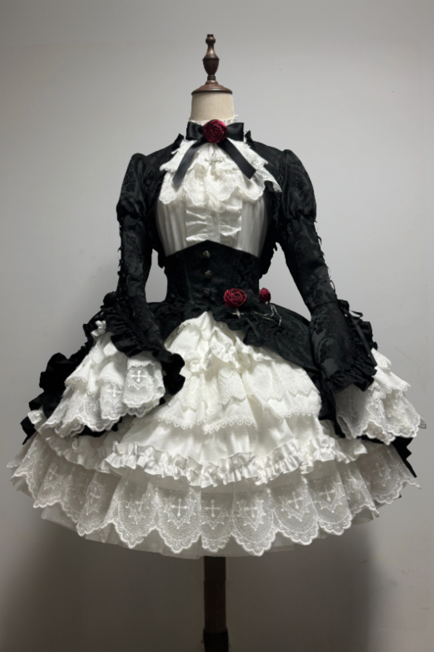 【12月26日予約締切】ブラッドムーンローズラッフルシャツ＋ゴージャスコルセットスカート＋ボレロジャケット＋ヘアバンド