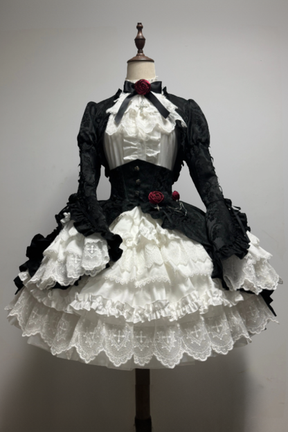 【12月26日予約締切】ブラッドムーンローズラッフルシャツ＋ゴージャスコルセットスカート＋ボレロジャケット＋ヘアバンド