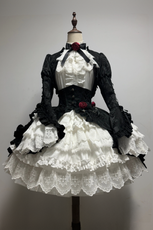 【12月26日予約締切】ブラッドムーンローズラッフルシャツ＋ゴージャスコルセットスカート＋ボレロジャケット＋ヘアバンド