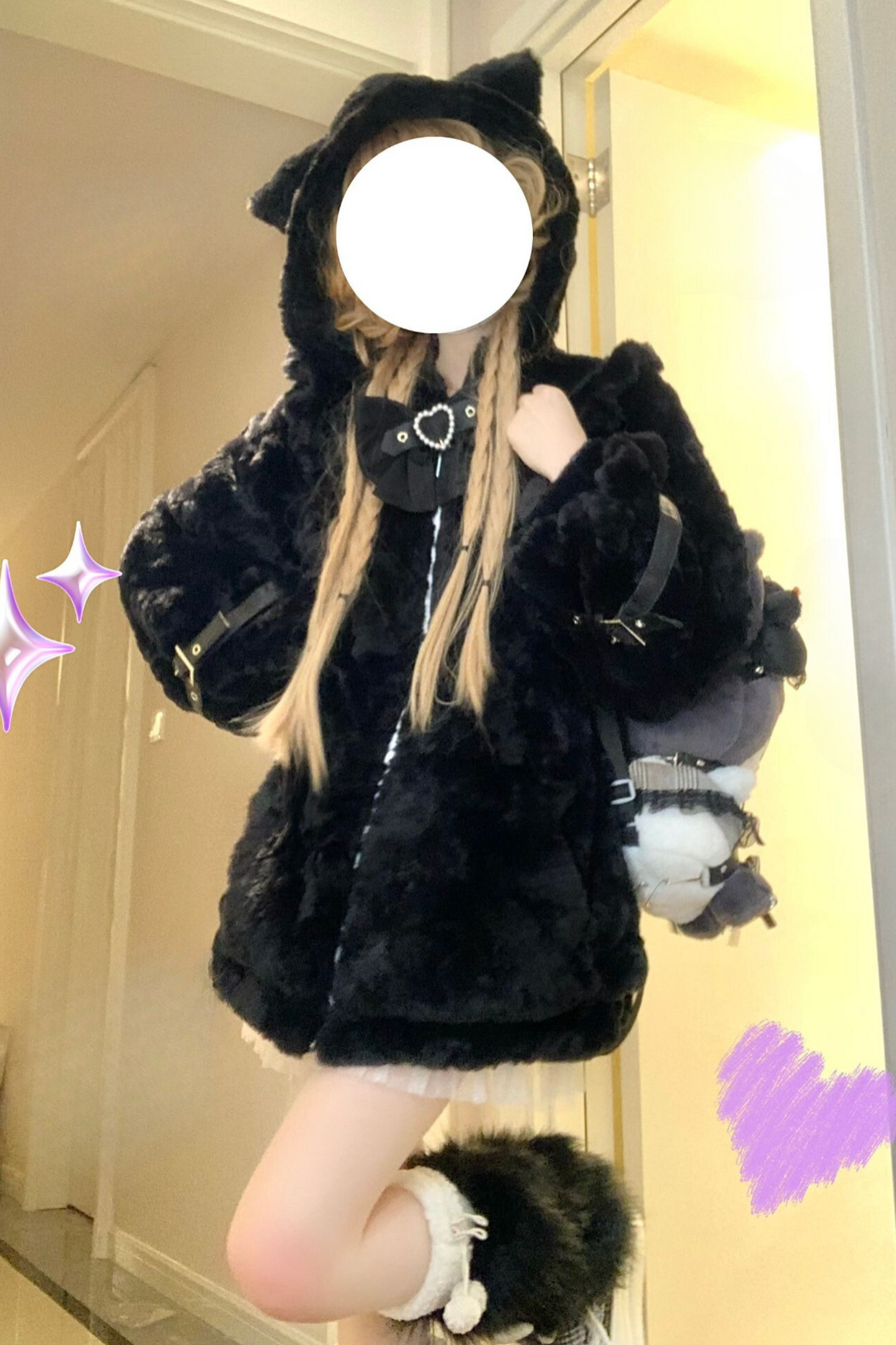 [Reserved product] Cat ears Hoody Cross Revolgeip Furcoat