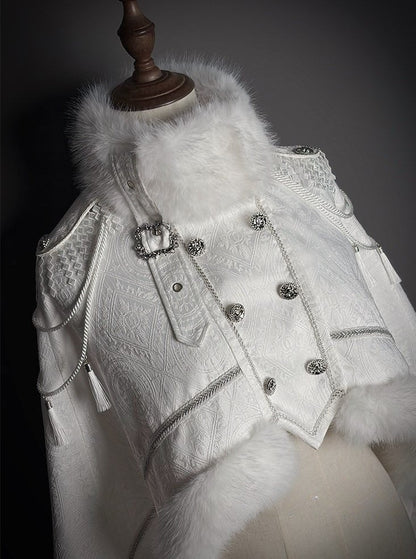 【2月23日予約締切】ドーンブレイカーゴシックミリタリーエポレットファーケープコート