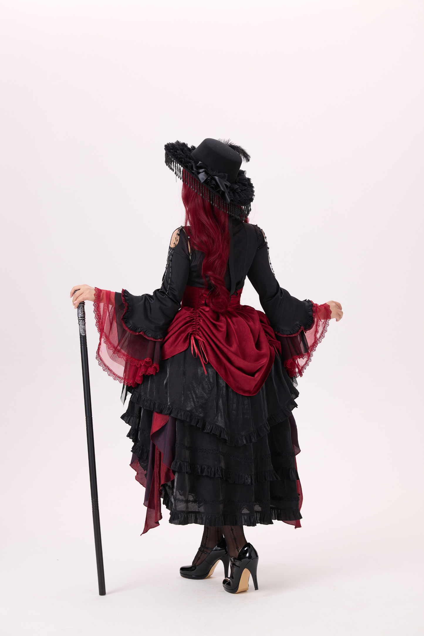 ダークフラワーゴシックロリータセットアップ