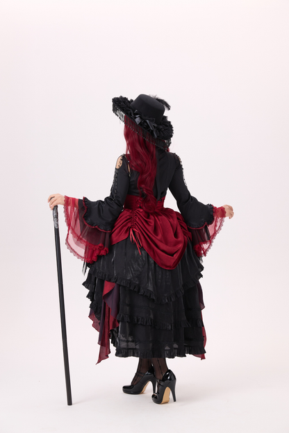 ダークフラワーゴシックロリータセットアップ