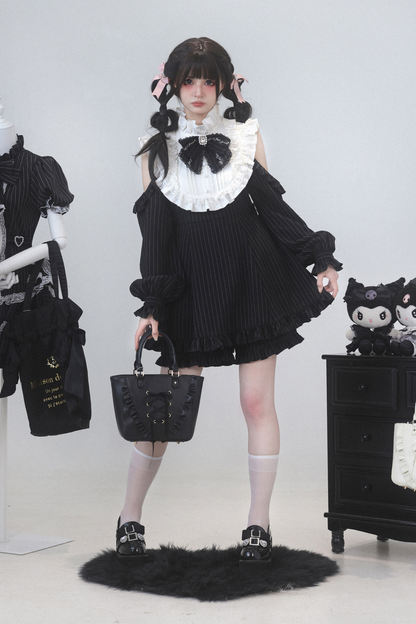 ローズプリンセスオフショルダーフリルリボントップス