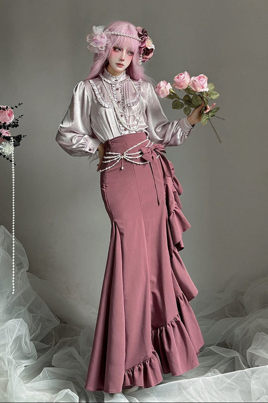 【12月23日予約締切】トワイライトレインロマンティックフリルマーメイドスカート