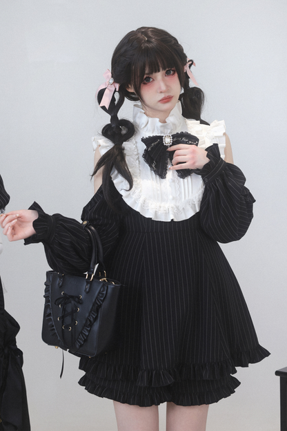 ローズプリンセスオフショルダーフリルリボントップス