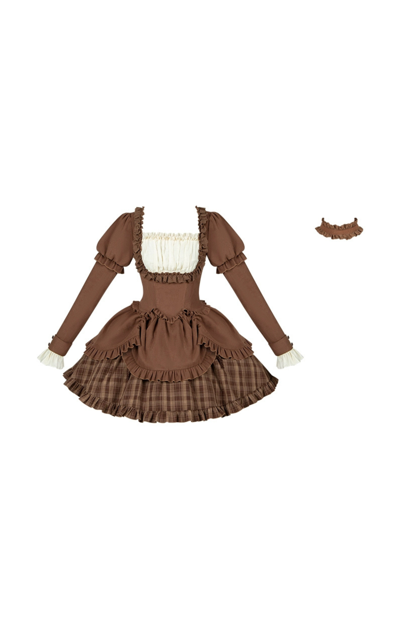 スイートチェックドールドレス＋2WAYリボン＋リボン＋ハット