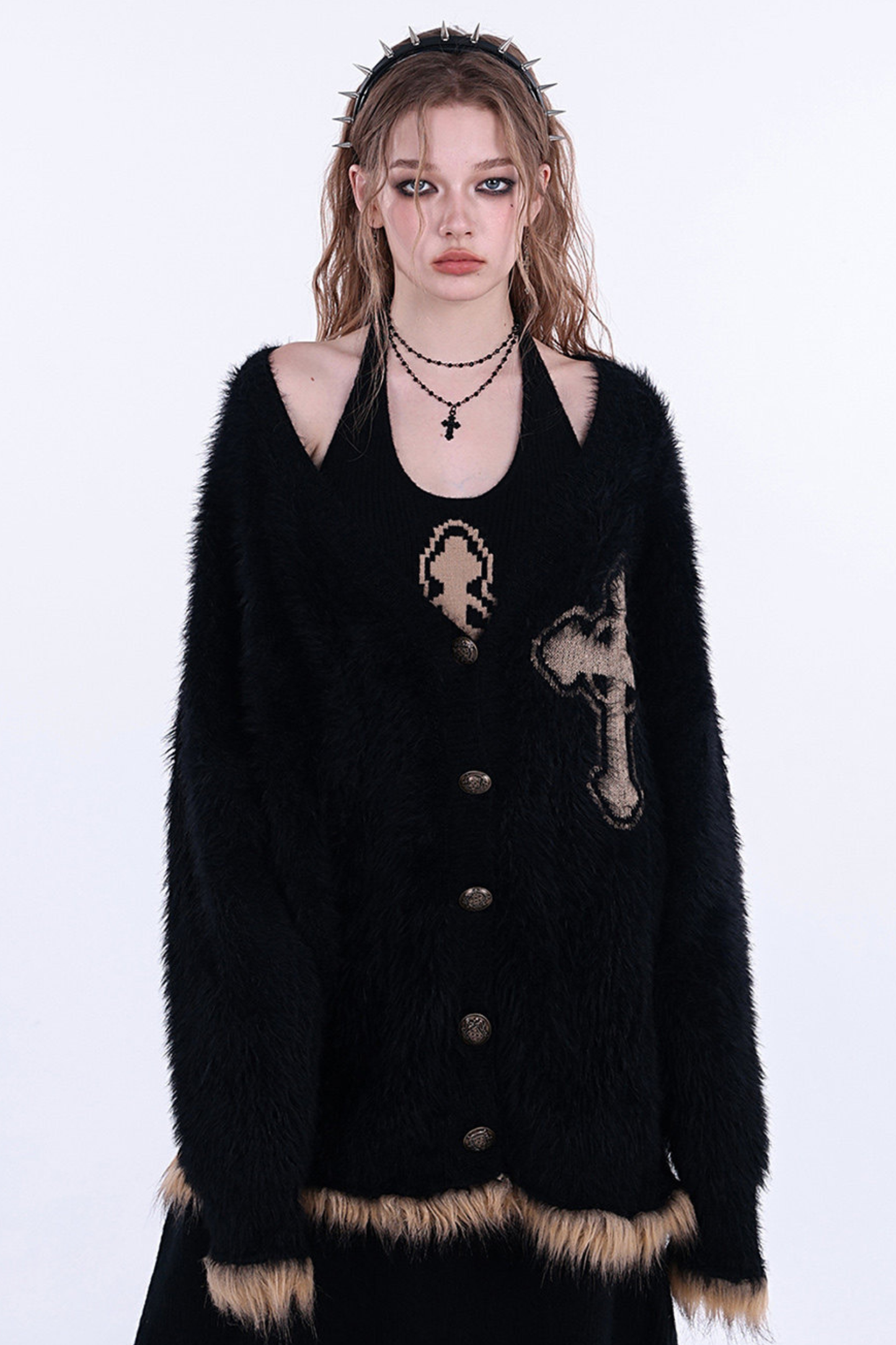 ゴシックルーズポイントクロスカーディガン