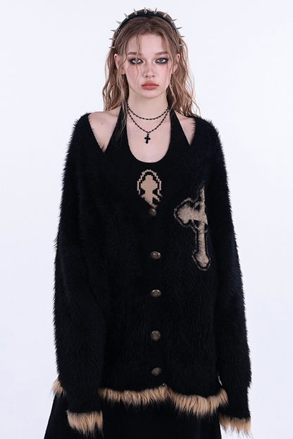 ゴシックルーズポイントクロスカーディガン