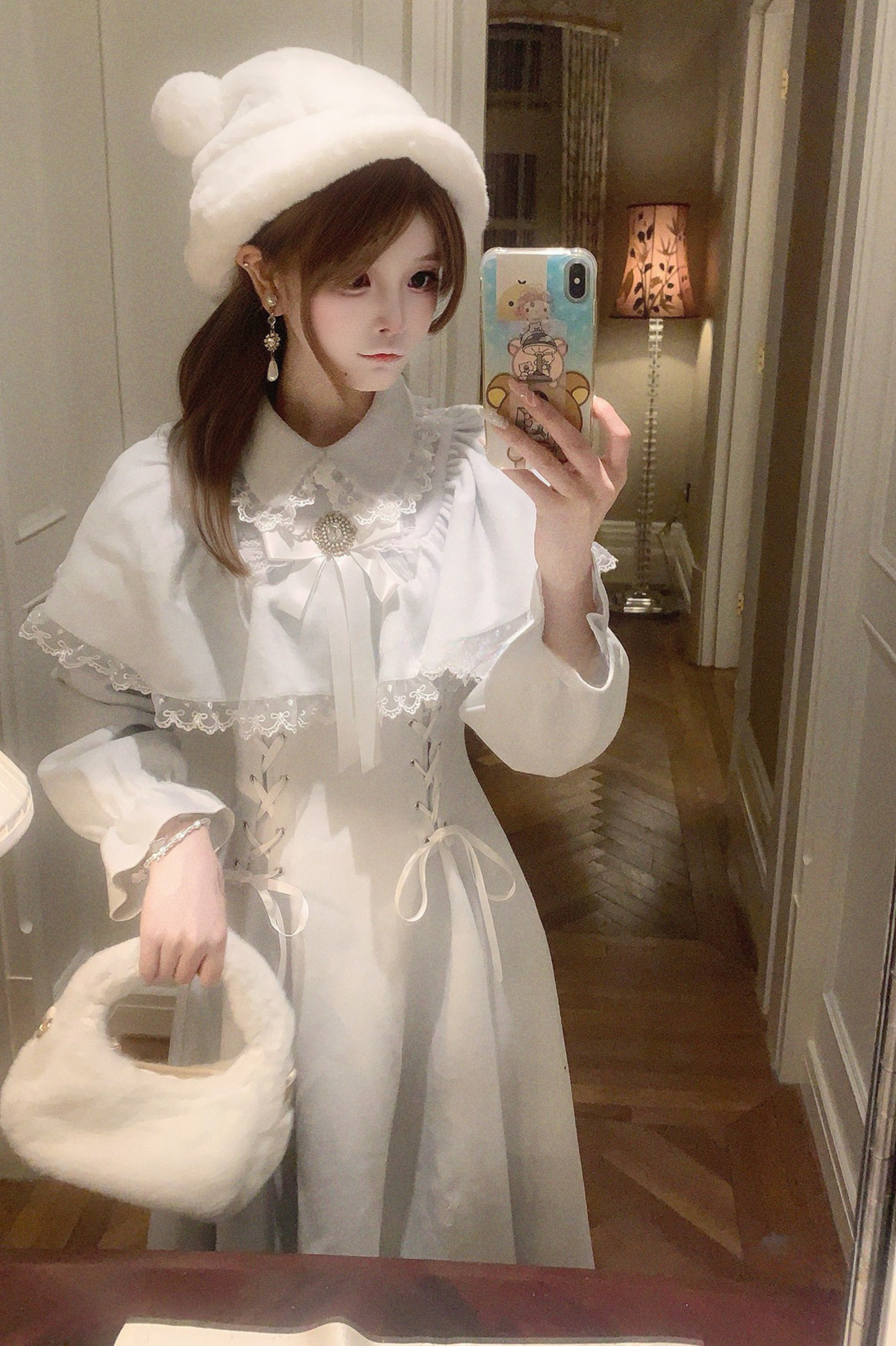 Lace-up Elegant Cape Dress