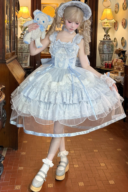 スイートフリルケーキロリータドレス