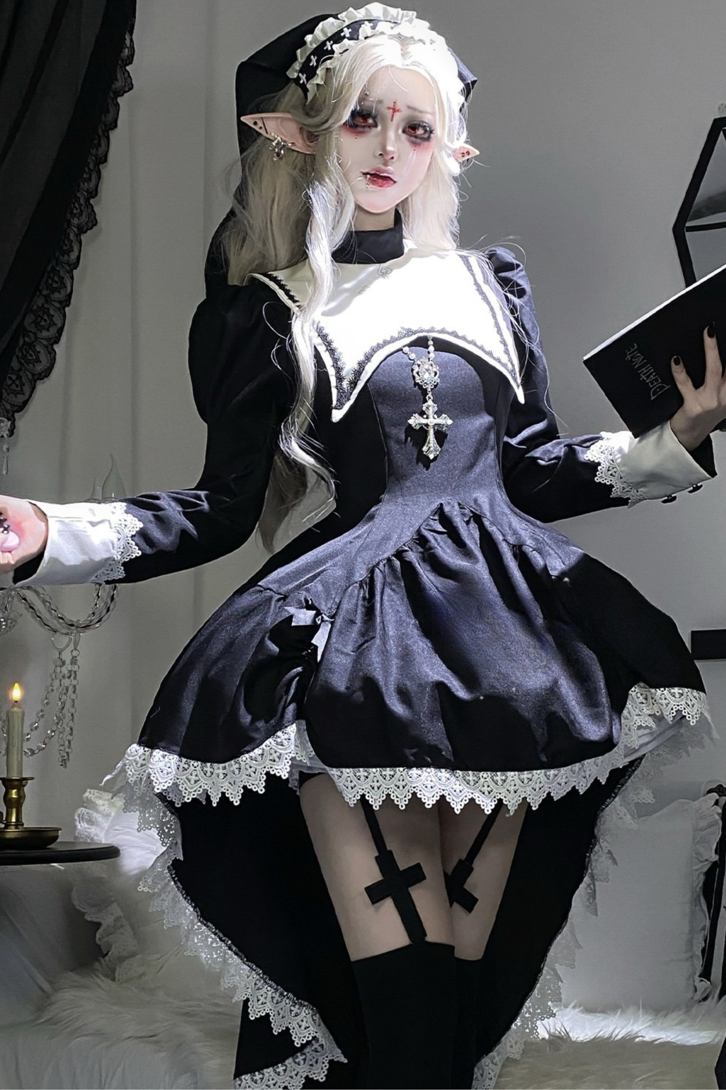 ゴシックメイドロリータドレス