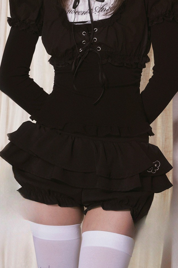 ローウエストフラワーバドキュロット