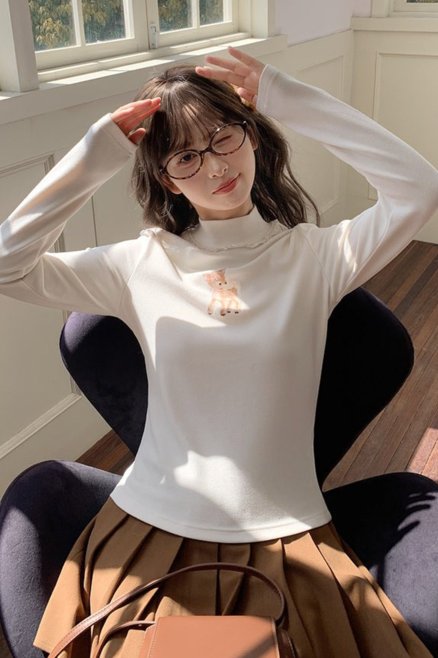 スウィートハイネックトップス