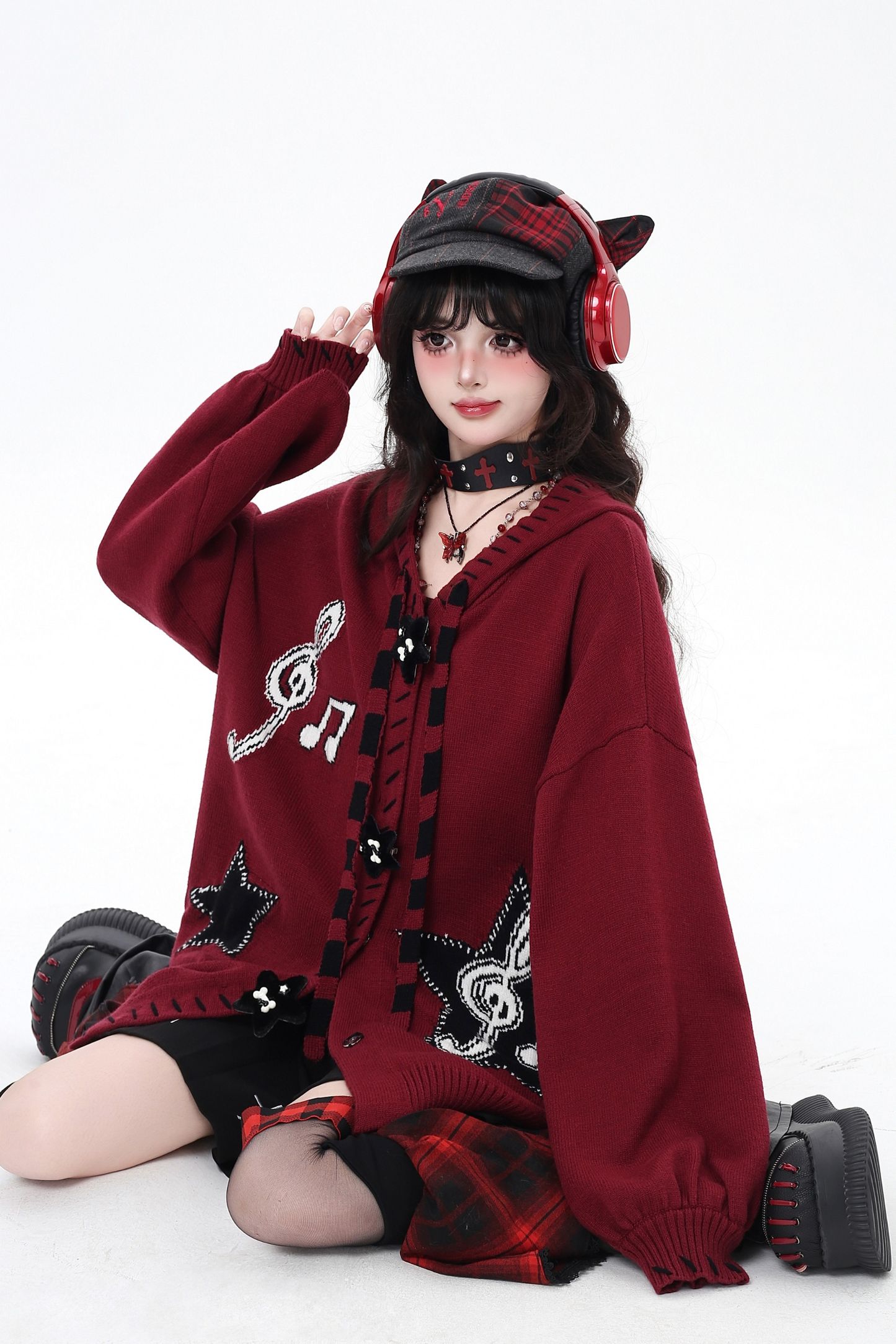 Music Dark Lantern Sleeve Cardigan