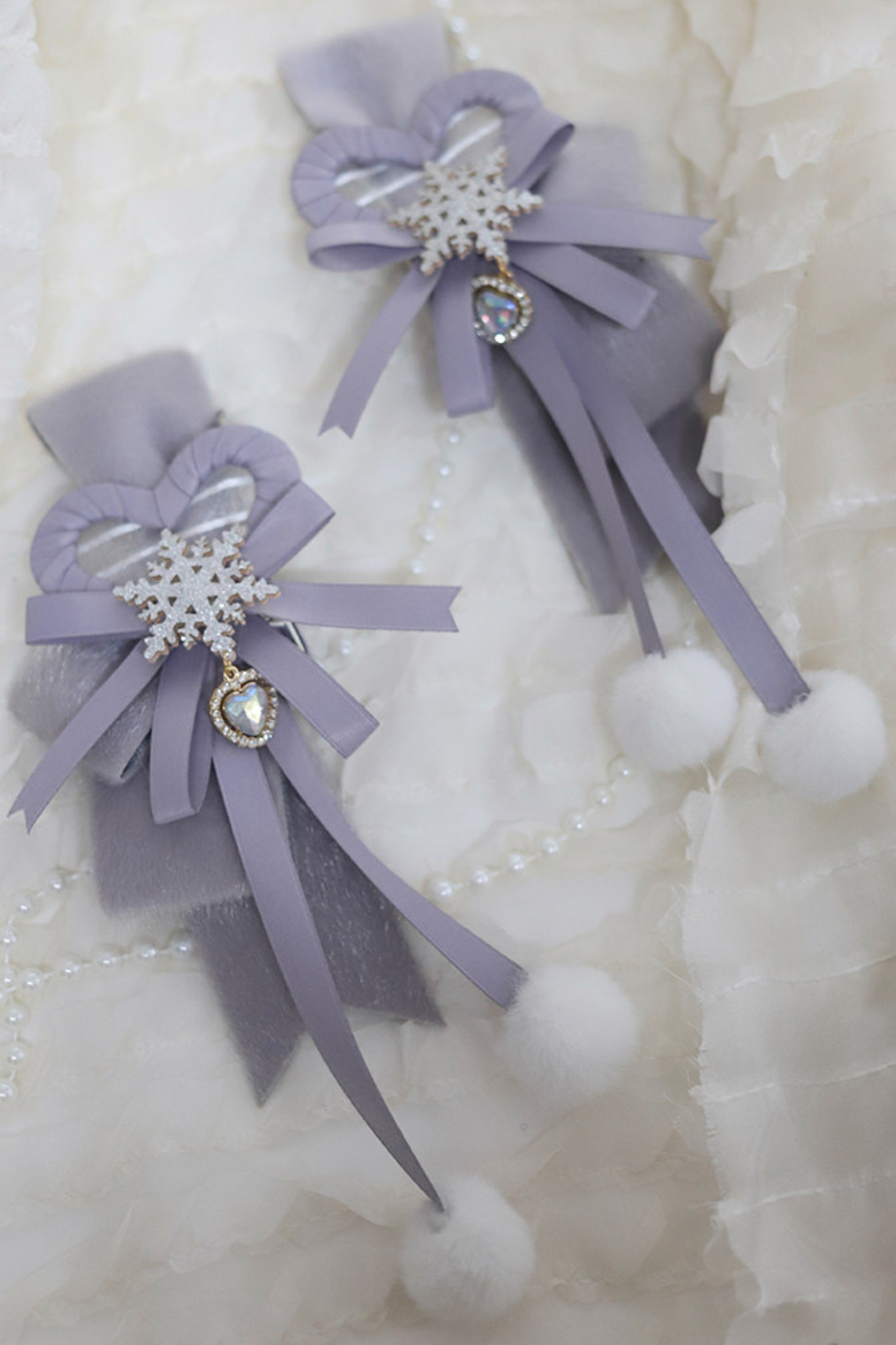 Snowflake Ribbon Lolita Hair Accessory