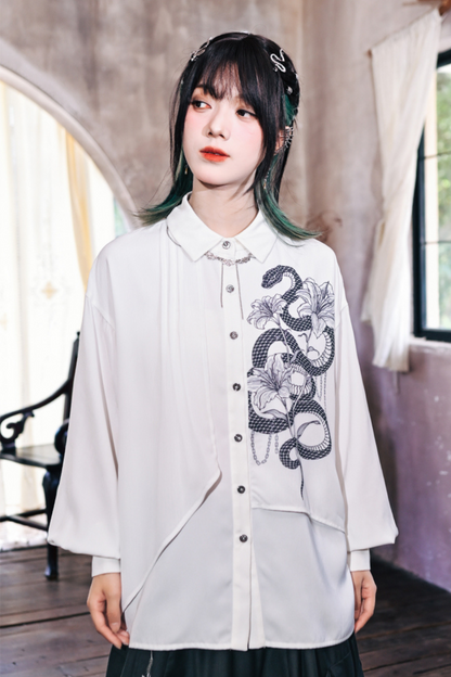 Double Layer Snake China Shirt