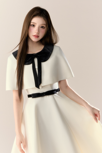 フレンチエリザベスケープドレス