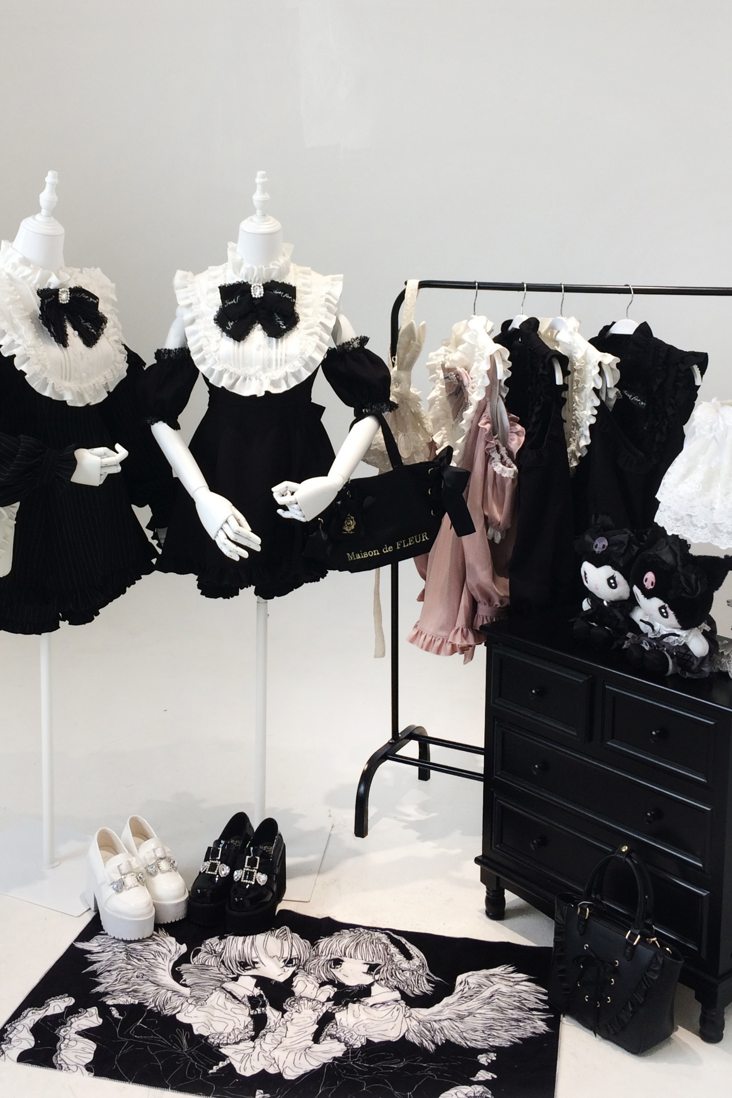 ローズプリンセスオフショルダーフリルリボントップス