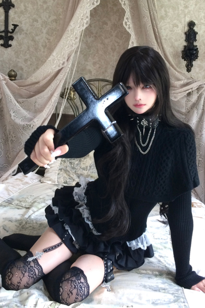 フレンチダークトップス+ケーキスカート