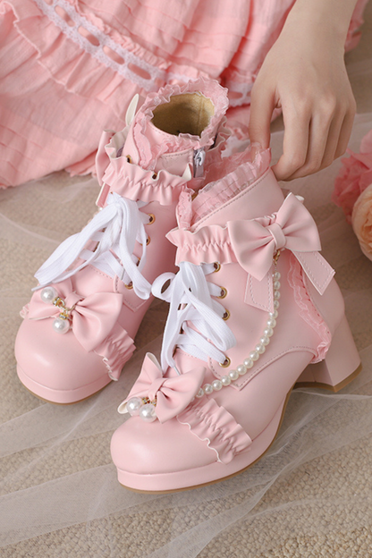 パールリボンスイートロリータブーツ