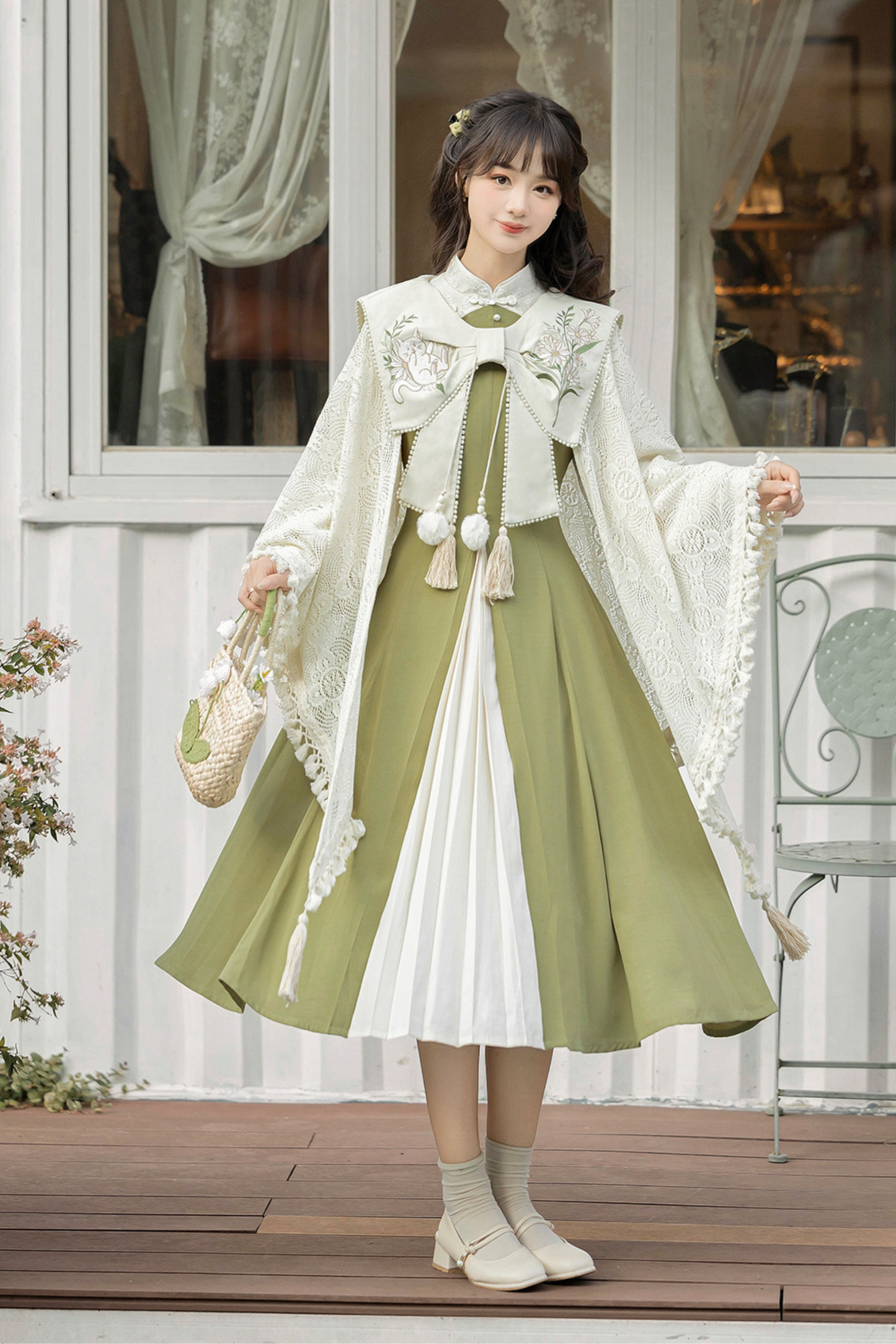 レトロチャイナドレス+ショール