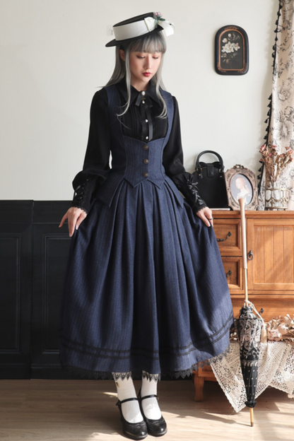 Retro Stripe Letter Skirt